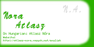 nora atlasz business card